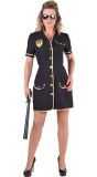 Zwart Politievrouw Kostuum