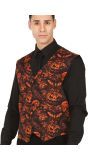 Zwart Pompoen Vest Halloween Heren