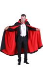 Zwart Rode Dracula Cape Lang Halloween Vampier
