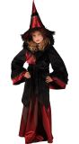 Zwart Rode Heksenjurk Meisjes Halloween
