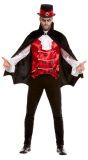 Zwart Rode Vampier Kostuum Mannen