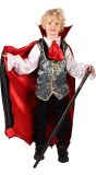 Zwart Rood Dracula Kostuum met Cape Jongens Halloween