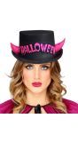Zwart-Roze Hoge Halloween Hoed