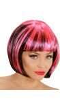 Zwart-Roze Nette Disco Pruik