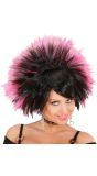 Zwart Roze Rock Pruik