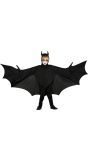 Zwart Vleermuizen Pak met Vleugels Kind