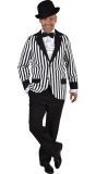 Zwart Wit Disco Kostuum Mannen