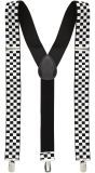 Zwart Wit Geblokte Bretels