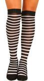 Zwart Wit Gestreepte Kousen Lang