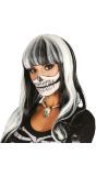 Zwart Wit Halloween Pruik