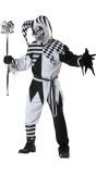 Zwart Wit Narren Kostuum