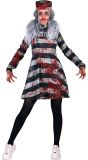 Zwart Witte Bloederige Gevangene Jurk Dames Halloween