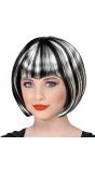 Zwart Witte Halloween Pruik Meisjes