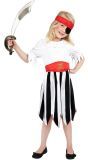 Zwart Witte Piraat Meisjes Outfit