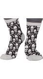 Zwart Witte Schedel Halloween Sokken Kind