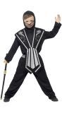 Zwart Zilver Ninja Kostuum Jongens