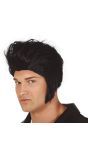 Zwarte 50's Grease Pruik