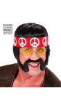 Zwarte 60's Hippie Pruik