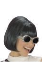 Zwarte 60's Pruik
