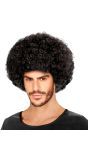 Zwarte Afro Pruik