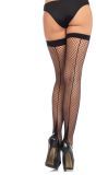 Zwarte Basic Visnet Kousen met Naad