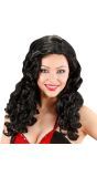 Zwarte Burlesque Pruik