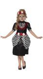 Zwarte Calavera Kostuum Meisjes