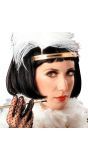 Zwarte Charleston Pruik