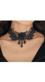 Zwarte Choker Roos