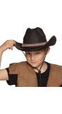 Zwarte Cowboy Junior Hoed Kind