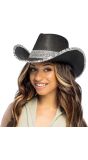 Zwarte Cowboyhoed met Pailletten