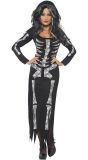 Zwarte Dames Skelet Jurk