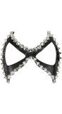 Zwarte Diabolik Sm Oogmasker met Spikes