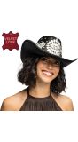 Zwarte Festival Cowboyhoed met Juwelen