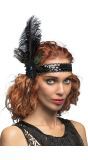 Zwarte Flapper Hoofdband 20's Stijl