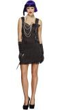 Zwarte Foxy Flapper Gatsby Kostuum