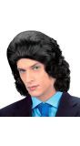 Zwarte Frankie Pruik