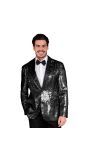Zwarte Gala Colbert Pailletten Heren