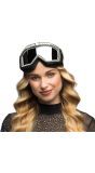 Zwarte Galaxy Feest Skibril met Diamanten