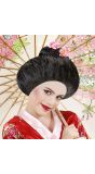 Zwarte Geisha Pruik