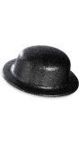 Zwarte Glitter Bolhoed