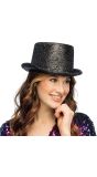 Zwarte Glitter Showhoed