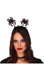 Zwarte Glitter Spinnen Haarband