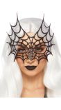 Zwarte Glitter Spinnenweb Oogmasker
