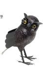 Zwarte Glitter Uil Decoratie