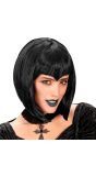 Zwarte Gothic Pruik