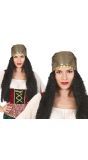 Zwarte Gypsy Pruik met Hoofdband