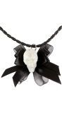 Zwarte Halloween Ketting met Glitter Schedel