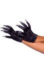 Zwarte Heks Handschoenen met Rits en Nagels