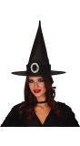 Zwarte Heksenhoed met Steen